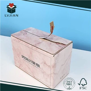 Gofruoto popieriaus dėžutė su lengvai nuplėšiama juostele